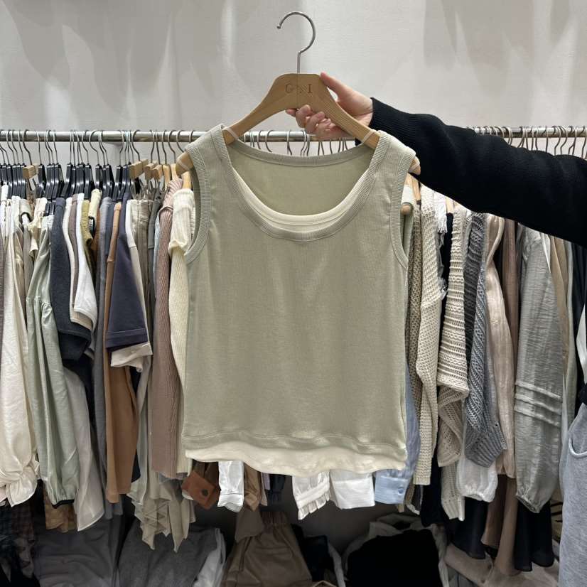 G.I-L東大門實拍女裝新品職業推薦熱賣真品吊帶背心假兩件G.I-L吊帶/背心