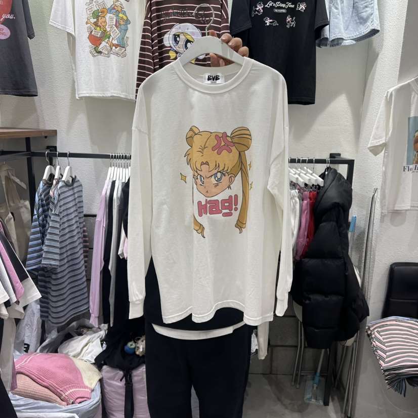 EVE東大門實拍女士新品人氣時尚真品熱賣推薦職業長袖T恤EVE長袖T恤