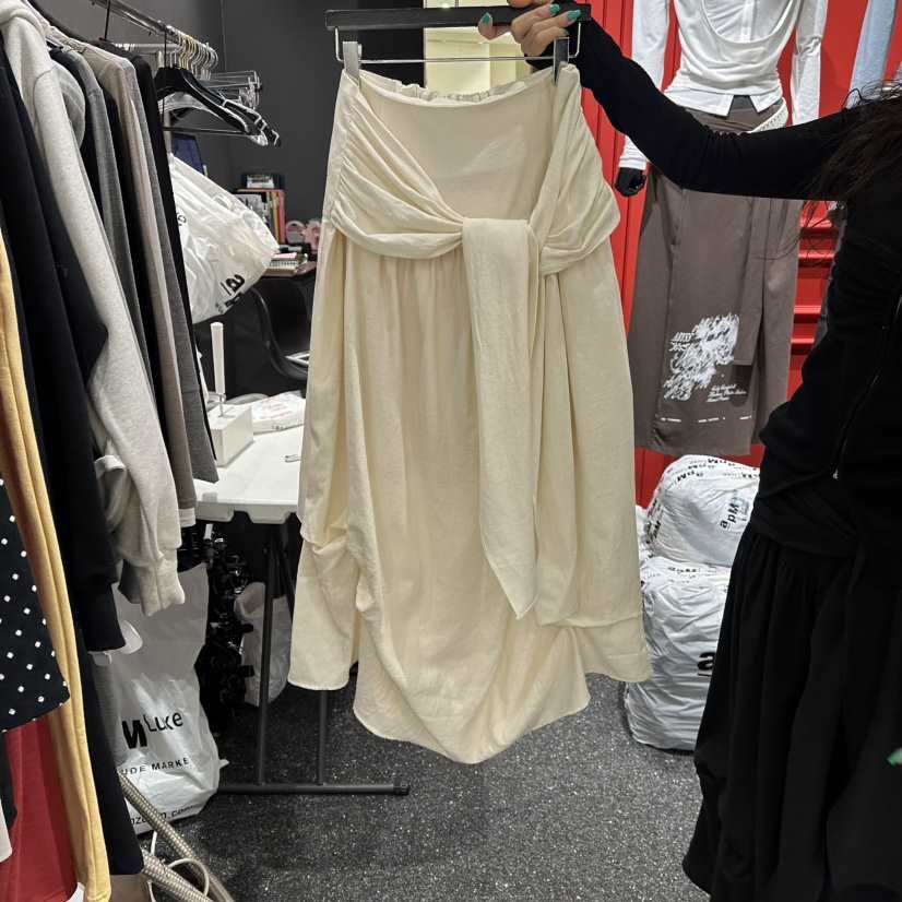 RARE CLOSET東大門代購女裝新品推薦時尚休閑真品長裙褶裥RARE CLOSET長裙