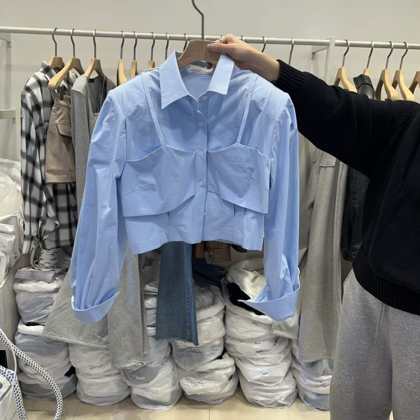 Q C東大門代購女士新品休閑職業26春夏推薦人氣襯衫蕾絲衫Republlc of qc襯衫/蕾絲衫