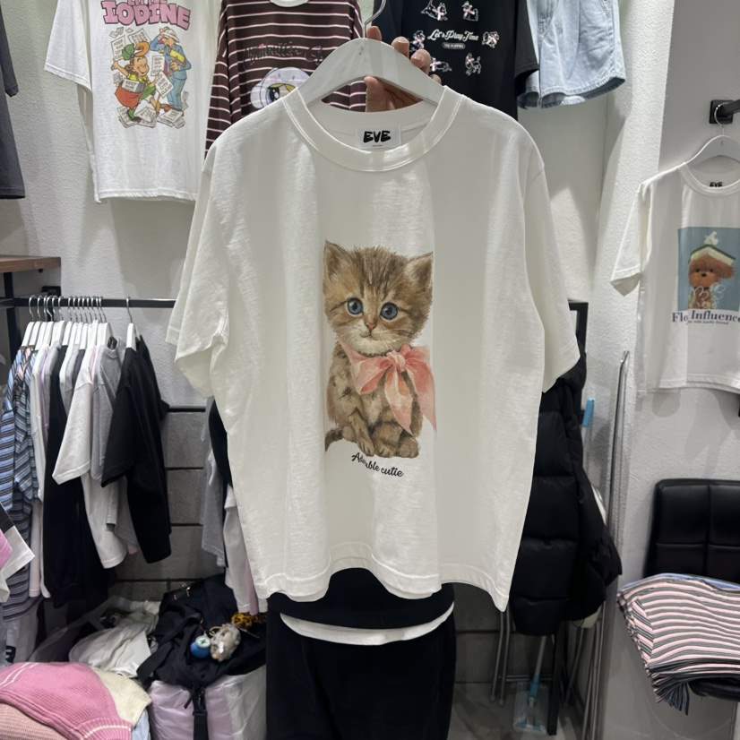 EVE韓國直郵女士新品職業真品時尚熱賣26春夏人氣休閑T恤EVET恤