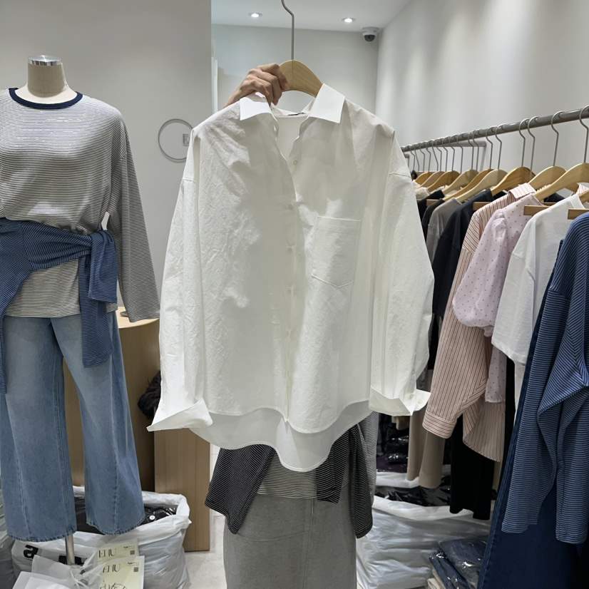 EN.U東大門實拍女士新款真品26春夏休閑職業時尚襯衫蕾絲衫EN.U襯衫/蕾絲衫