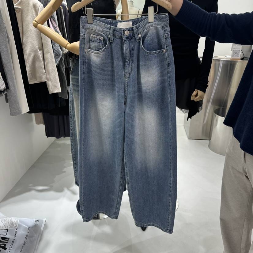 AHOY東大門實拍女士新款職業休閑推薦人氣真品26春夏牛仔褲AHOY牛仔褲