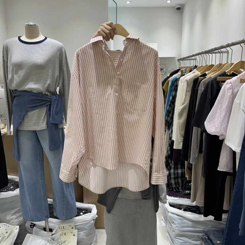 EN.U東大門實拍女裝新款人氣時尚26春夏熱賣休閑襯衫蕾絲衫EN.U襯衫/蕾絲衫