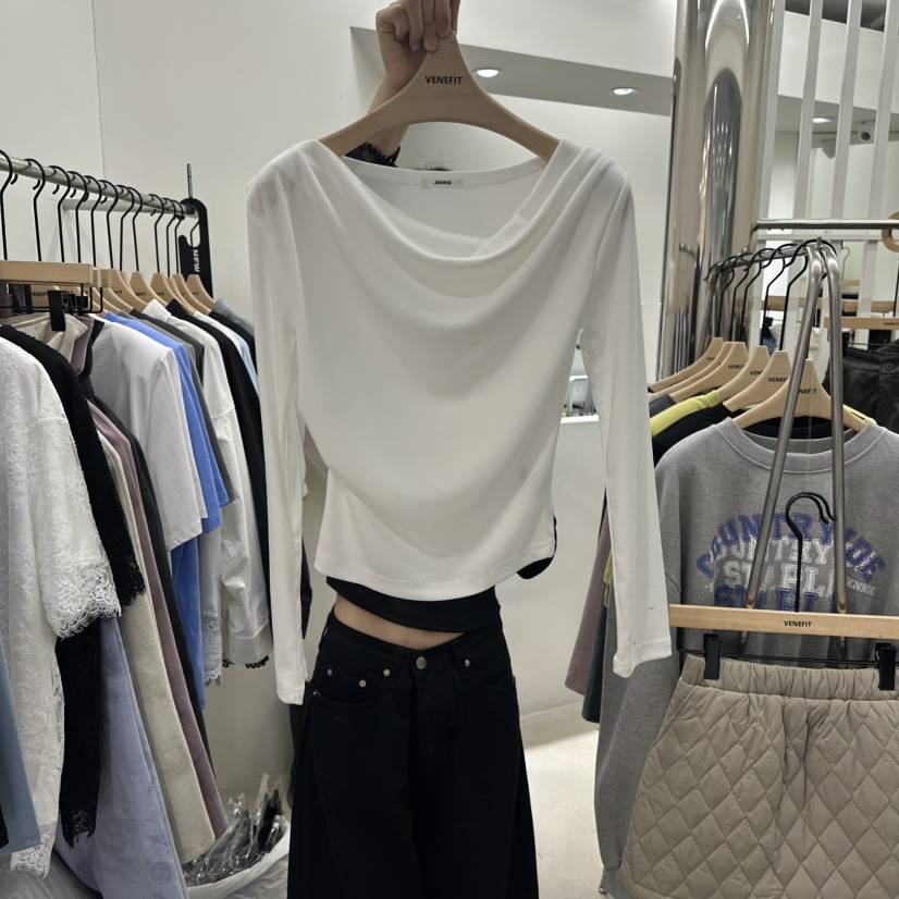 VENEFIT東大門直郵女士新款推薦真品人氣職業時尚長袖T恤VENEFIT/JENNIE長袖T恤