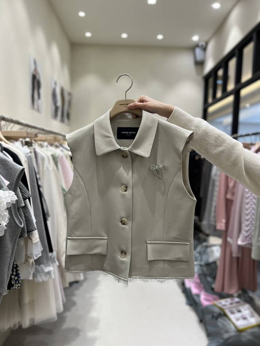 MARIE MARIE韓國直郵女裝新款時尚休閑職業熱賣人氣馬甲MARIE MARIE馬甲