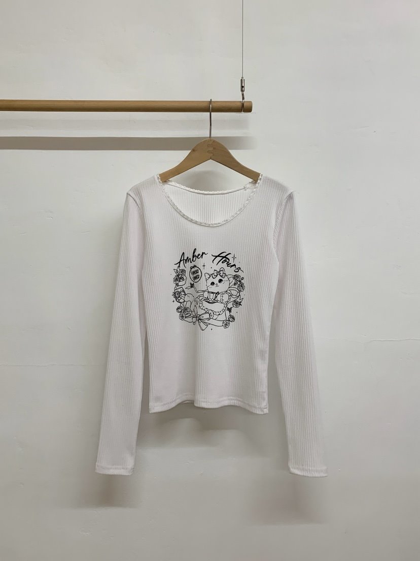 MORE THAN-P東大門直郵女裝新款職業26春夏休閑長袖T恤MORE THAN長袖T恤