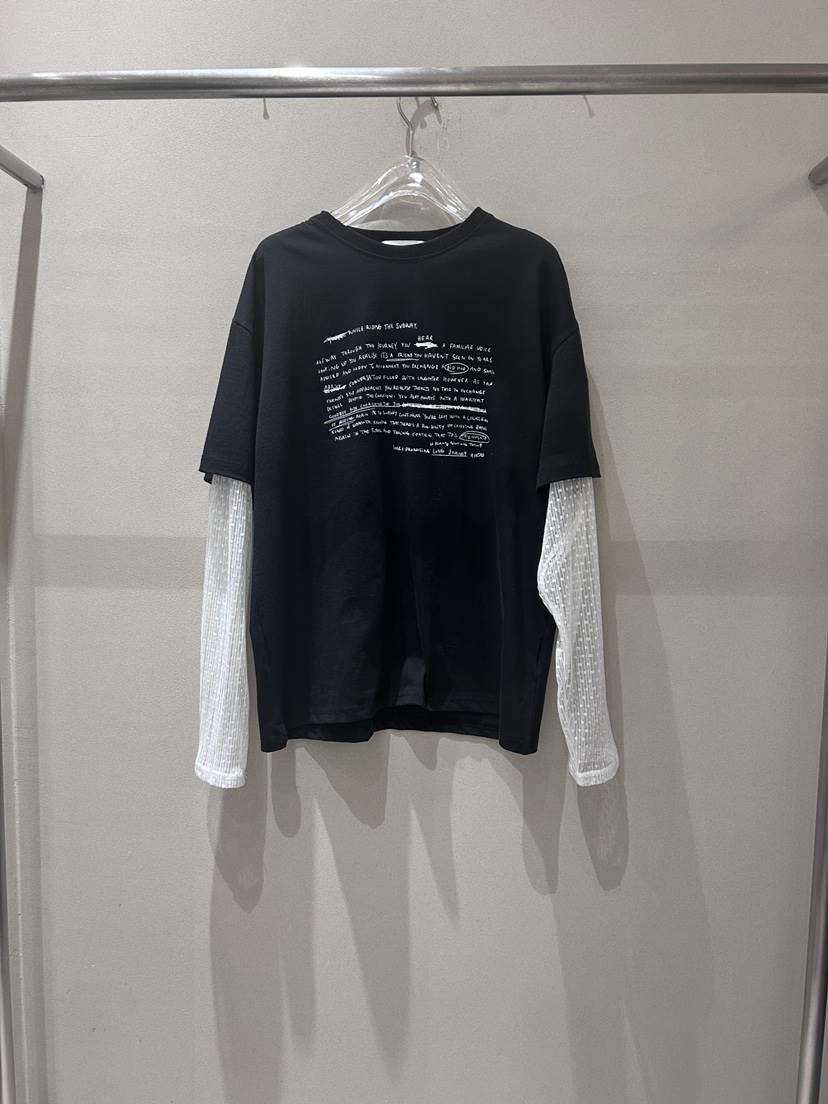 LATTE-P韓國直郵女裝新款職業休閑真品人氣長袖T恤假兩件LATTE-P長袖T恤