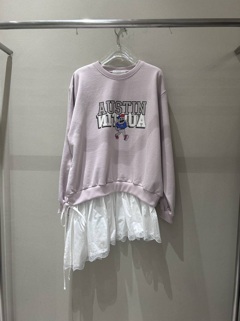 LATTE-P韓國直郵女士新款人氣休閑職業時尚熱賣衛衣蕾絲LATTE-P衛衣