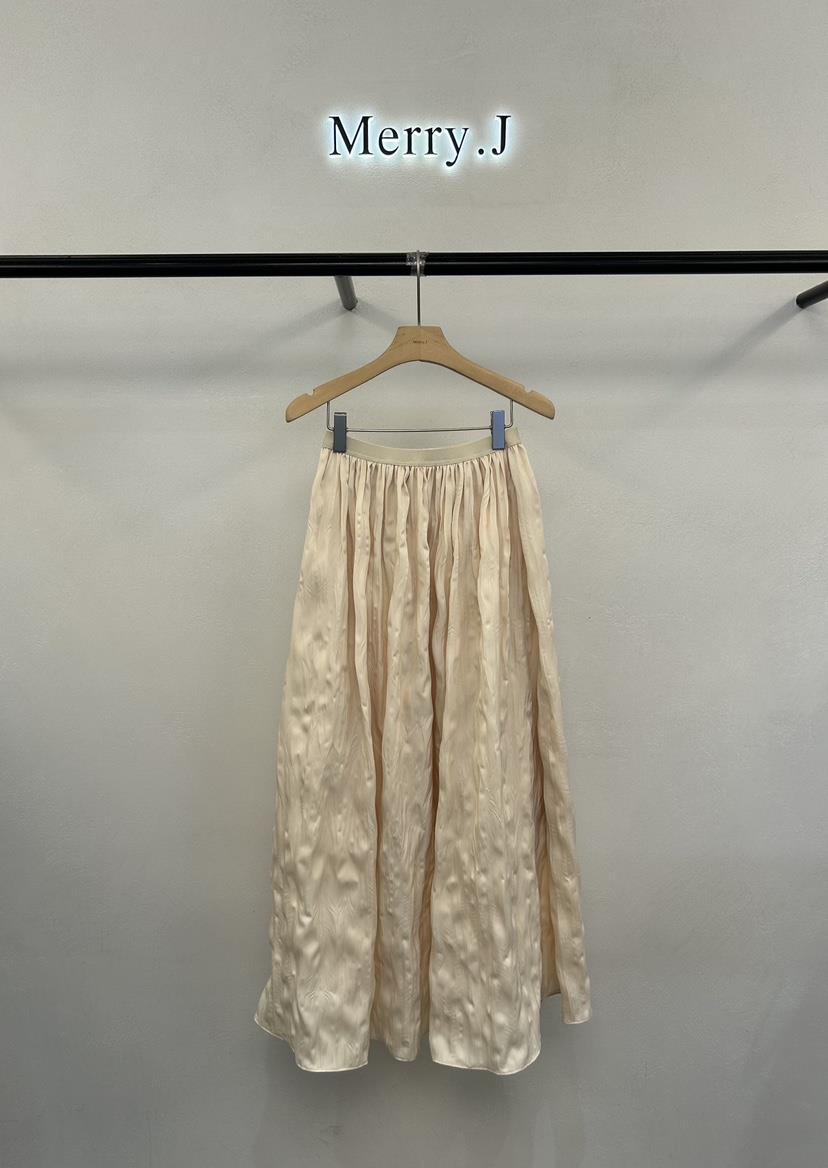 MERRY-J韓國代購女裝新品休閑時尚真品人氣推薦長裙褶裥MERRY-J長裙