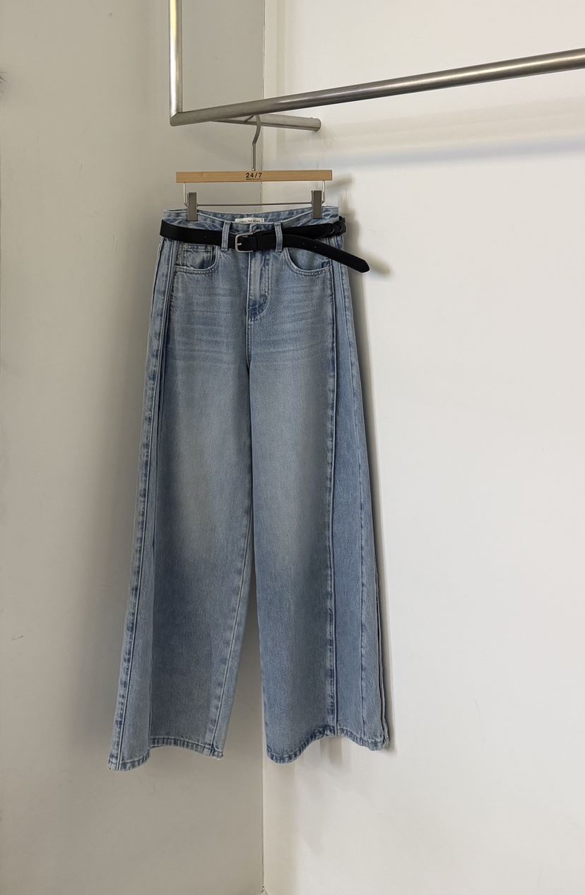 TWENTY FOUR SEVEN24-7東大門實拍女士新款休閑牛仔褲含腰帶TEWNTY FOUR SEVEN24-7牛仔褲