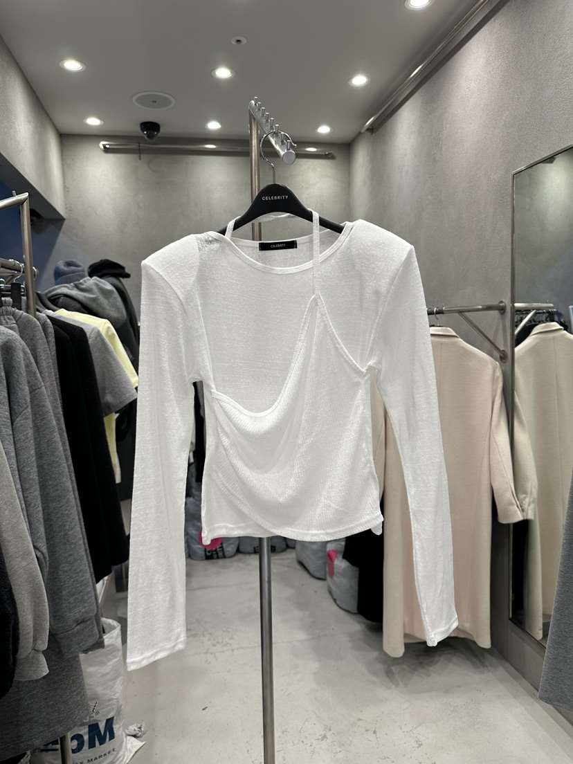 CELEBRITY-A東大門實拍女士新款26春夏真品推薦人氣長袖T恤CELEBRITY-A長袖T恤