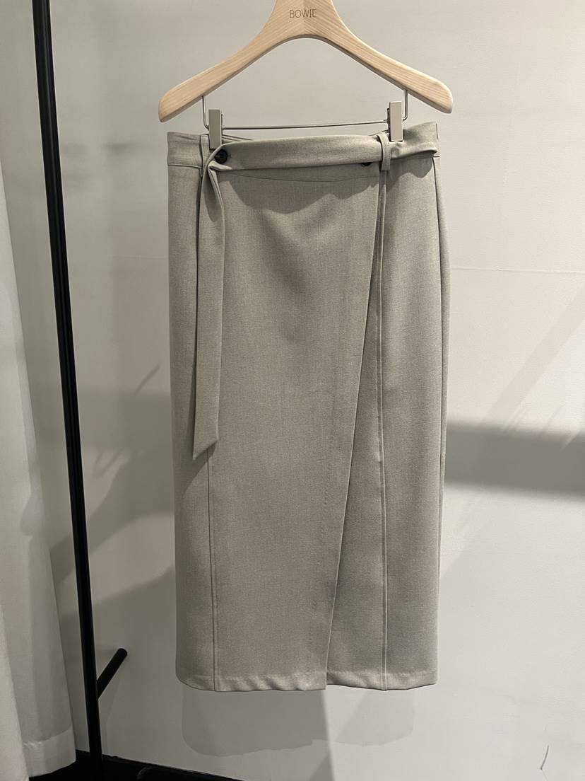 BOWIE東大門直郵女士新品休閑職業26春夏真品長裙裹身裙系帶BOWIE長裙