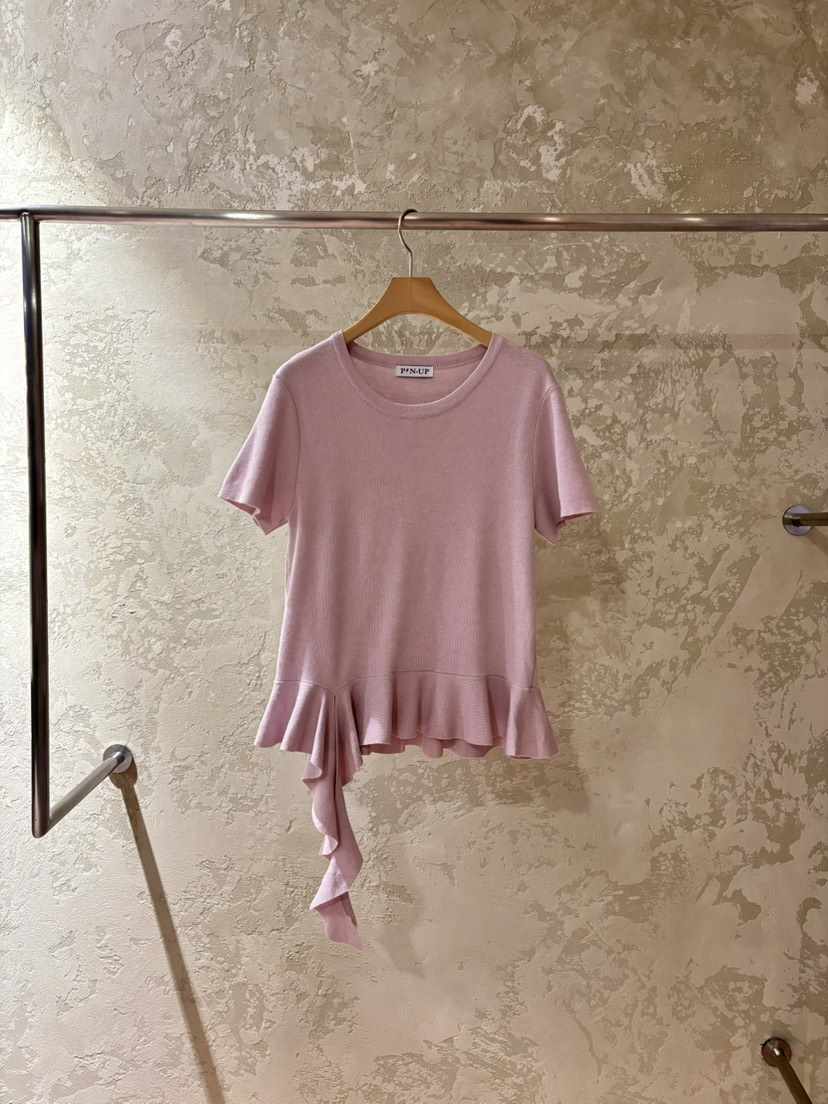 PIN-UP東大門直郵女士新品26春夏人氣休閑推薦T恤荷葉邊PIN-UPT恤