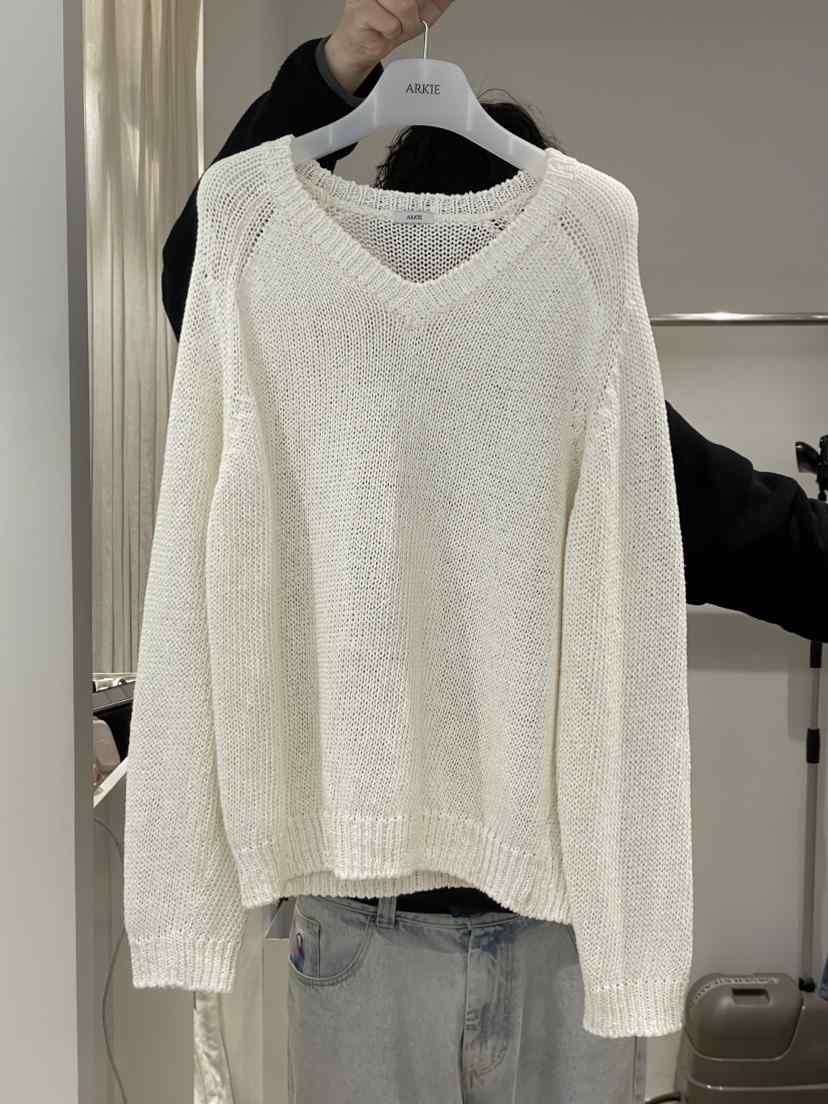 TAF東大門直郵女裝新款熱賣推薦休閑人氣真品26春夏針織衫V領TAF/ARKIE針織衫