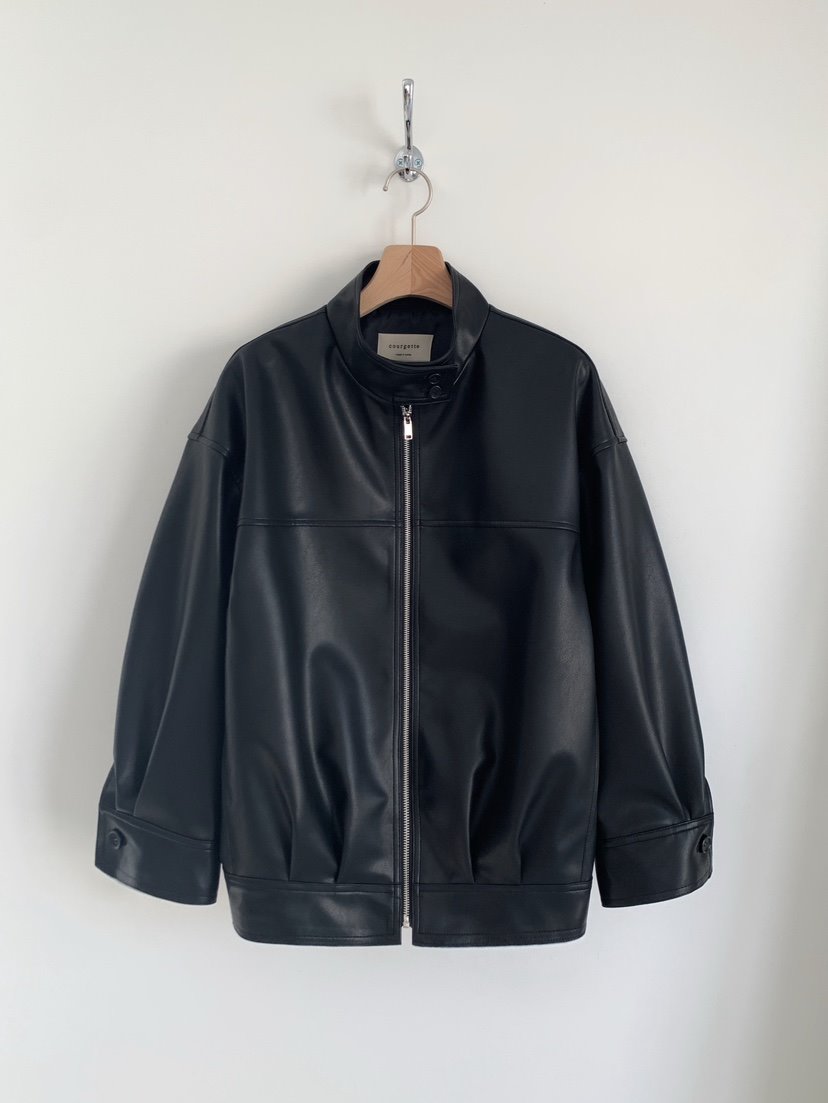 COURGETTE韓國代購女裝新款26春夏時尚人氣推薦真品皮衣皮革COURGETTE皮衣