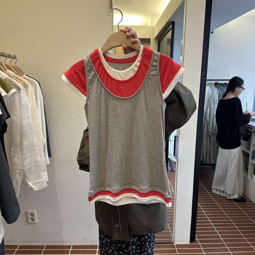 CHOI-L東大門實拍女士新品人氣職業熱賣推薦26春夏T恤假兩件CHOIT恤