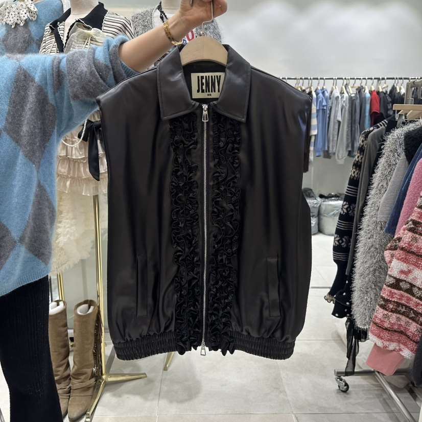 JENNY 1976韓國直郵女裝新款推薦時尚休閑熱賣26春夏馬甲皮革JENNY 1976馬甲