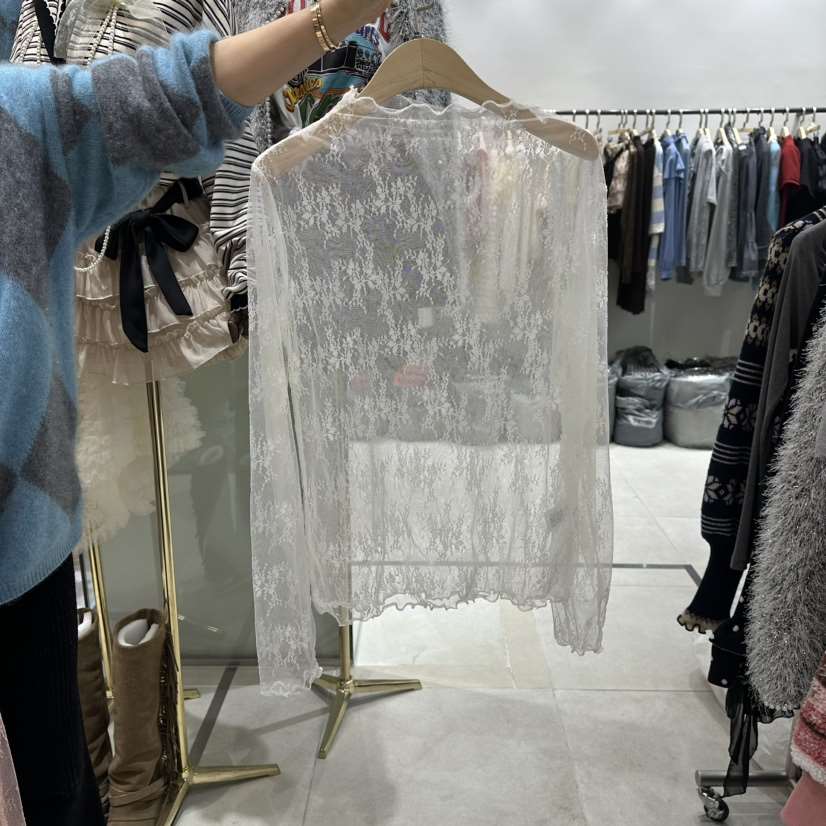 JENNY 1976韓國直郵女裝新款熱賣26春夏真品襯衫蕾絲衫透明JENNY 1976襯衫/蕾絲衫