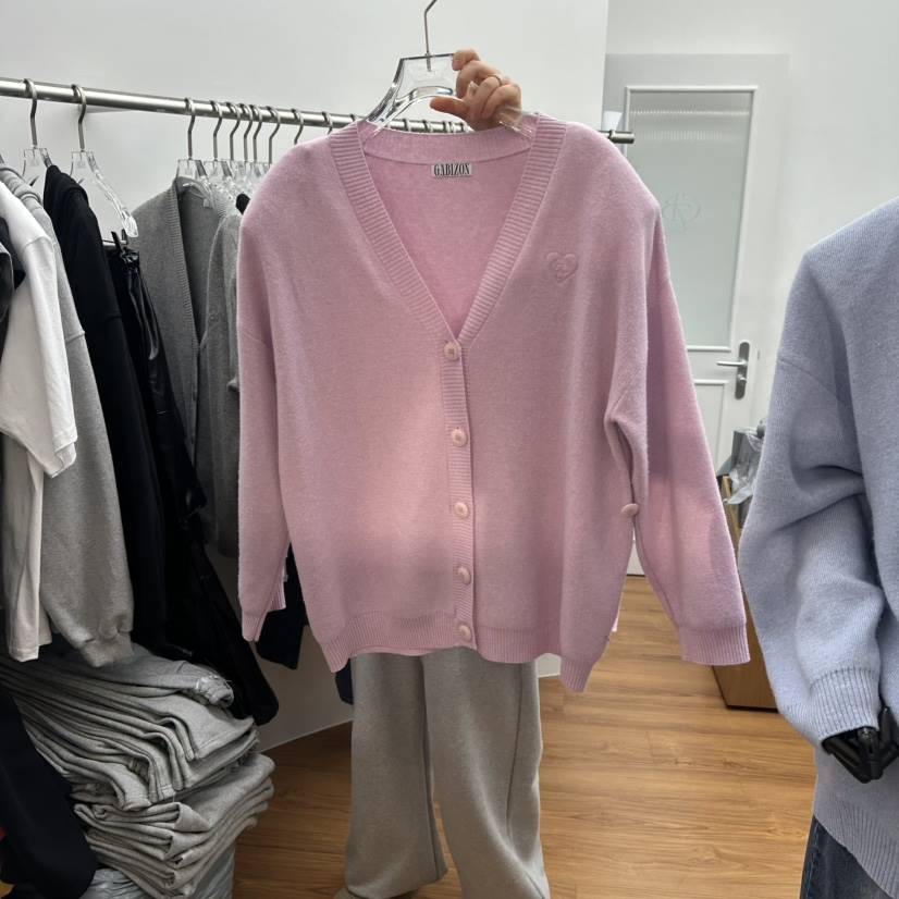 GABIZON韓國代購女士新品推薦職業熱賣26春夏針織衫刺繡開衫GABIZON針織衫