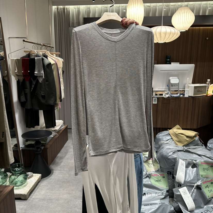 BABYTOUCH東大門實拍女裝新款休閑推薦26春夏長袖T恤天絲BABYTOUCH長袖T恤