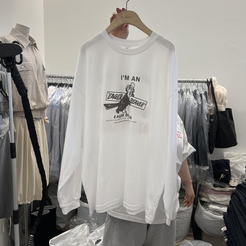 TAN&amp;COMO韓國代購女裝新款真品熱賣時尚職業長袖T恤tan-COMO長袖T恤