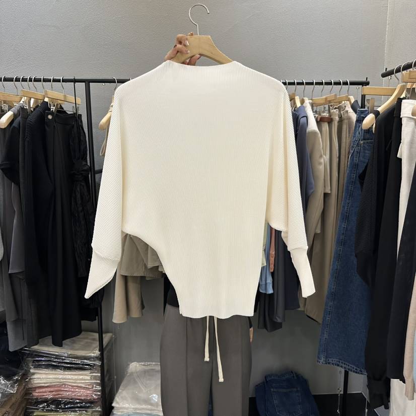 FLAMME TOIT/LUNAMDE東大門直郵女士新款26春夏長袖T恤褶皺FLAMME TOIT/LUNAMDE長袖T恤