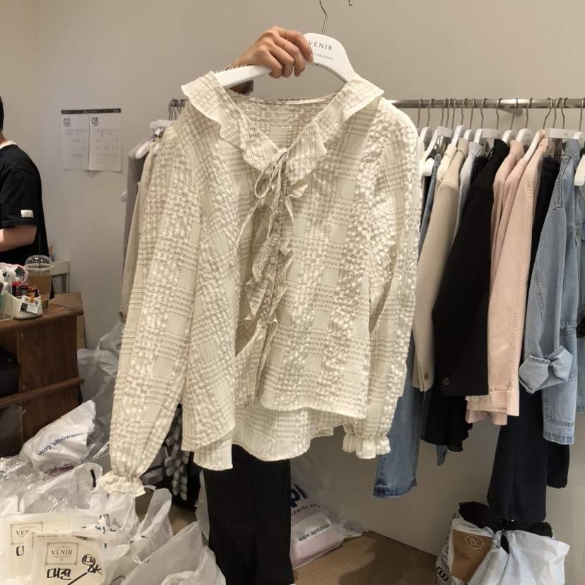 VENIR-a東大門實拍女士新品人氣真品熱賣26春夏襯衫蕾絲衫VENIR-a襯衫/蕾絲衫