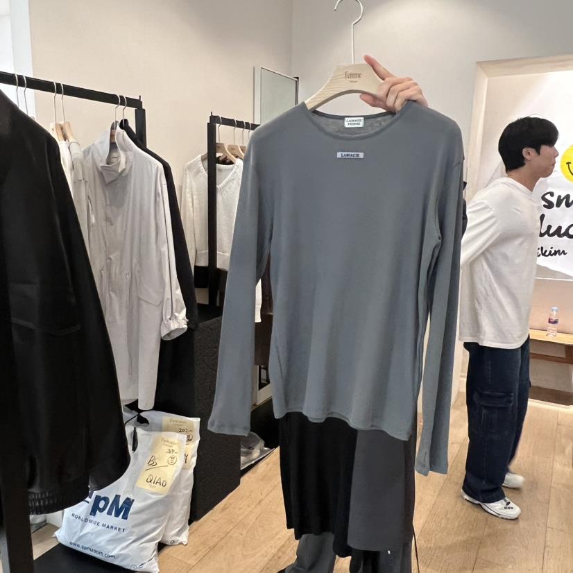 LA MAGIE FEMME東大門實拍女士新品職業時尚休閑長袖T恤Lamagie Femme長袖T恤
