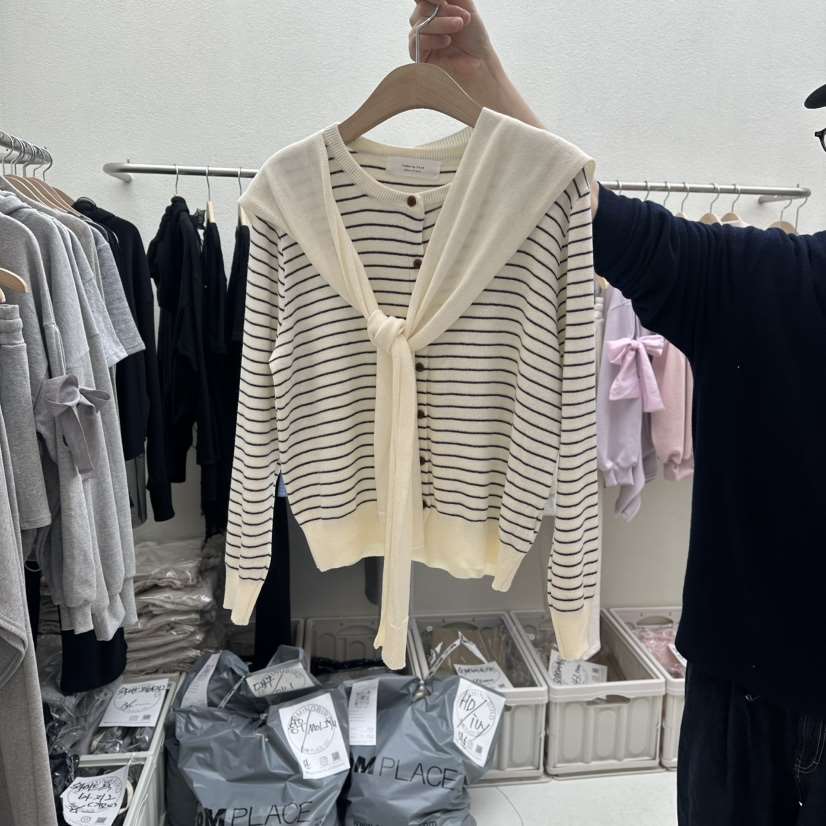 HUMMING BIRD東大門代購女裝新品26春夏時尚針織衫圍巾開衫HUMMING BIRD針織衫