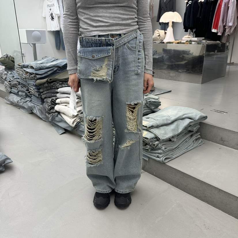 VAULT東大門代購女裝新品推薦真品時尚人氣熱賣牛仔褲腰帶VAULT牛仔褲