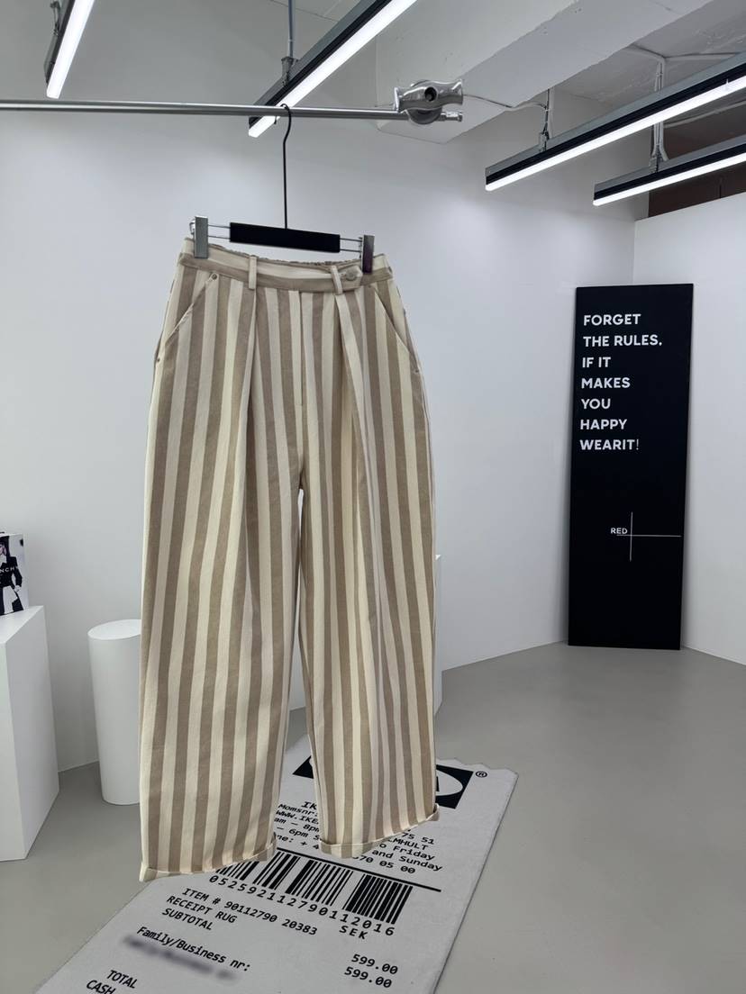 RED-A韓國代購女裝新品人氣休閑熱賣推薦時尚休閑褲條紋RED-A休閑褲