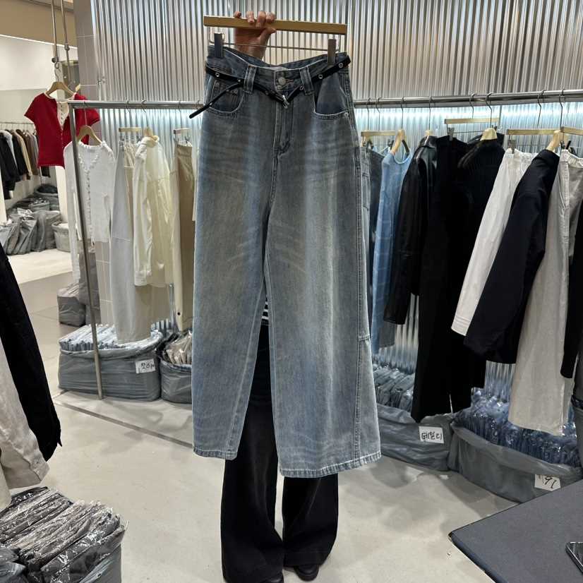 ALEGRE東大門實拍女士新品真品推薦時尚人氣牛仔褲不含腰帶ALEGRE牛仔褲