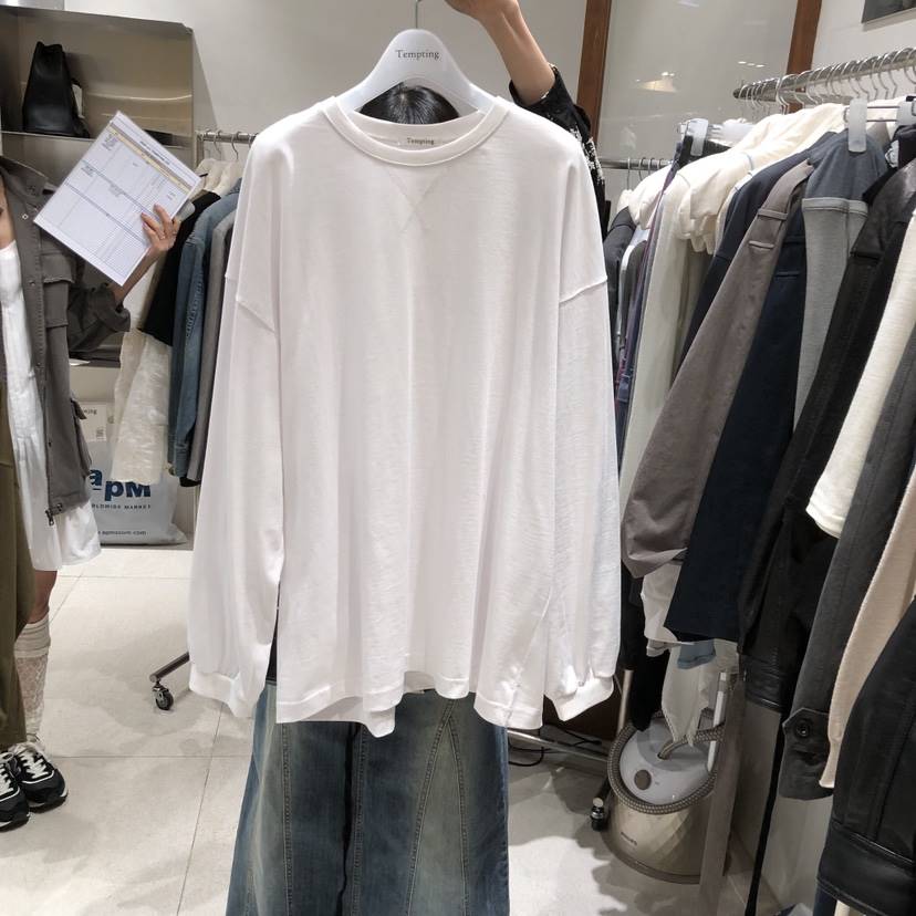 TEMPTING韓國代購女士新品人氣休閑時尚職業推薦真品長袖T恤TEMPTING長袖T恤