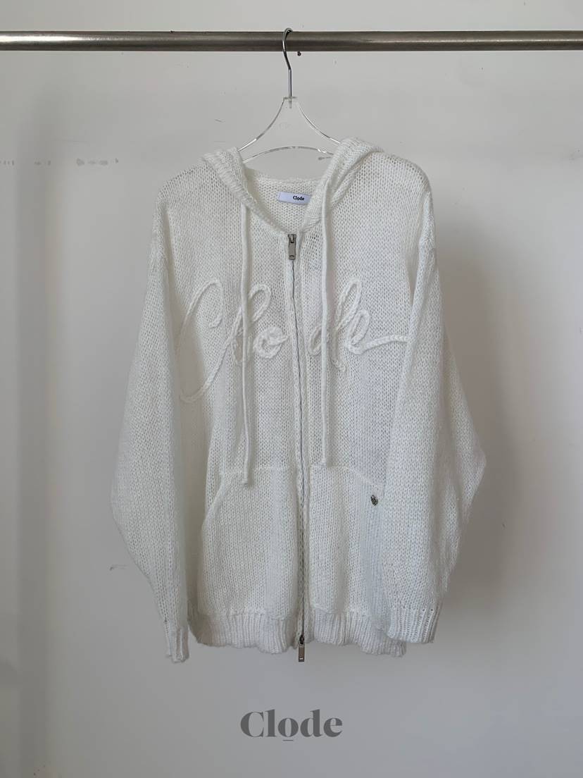 CLODE東大門直郵女士新款26春夏時尚職業針織衫連帽拉鏈衫CLODE針織衫