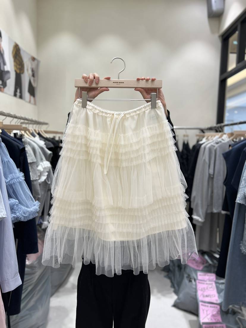 MARIE MARIE韓國代購女士新款26春夏半身裙中短裙中長款網眼MARIE MARIE半身裙/中短裙