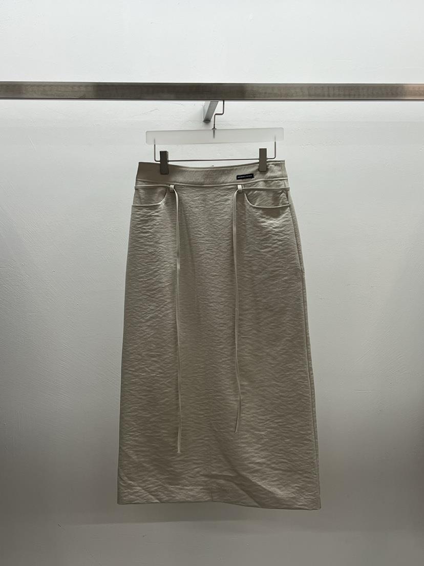 WEARABLE-L東大門直郵女士新品休閑人氣半身裙中短裙含腰繩WEARABLE半身裙/中短裙