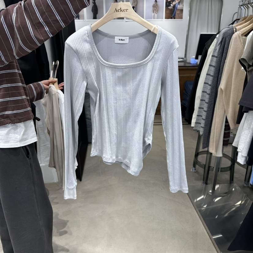 ACKER韓國代購女士新品熱賣推薦職業休閑26春夏時尚長袖T恤ACKER長袖T恤