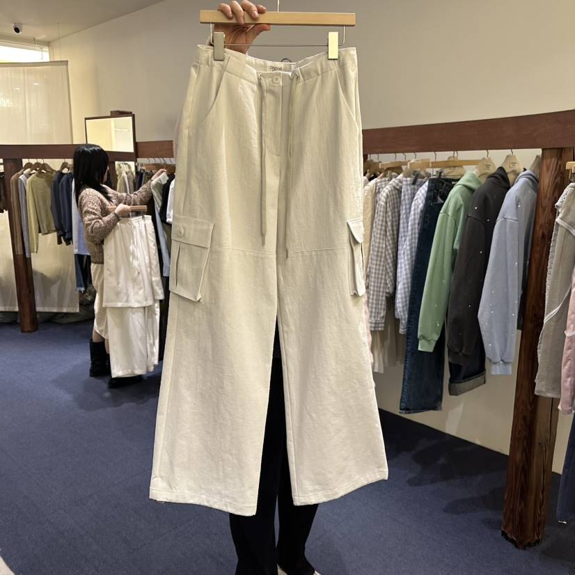 FURE韓國代購女裝新品時尚26春夏人氣休閑休閑褲工裝褲口袋FURE休閑褲