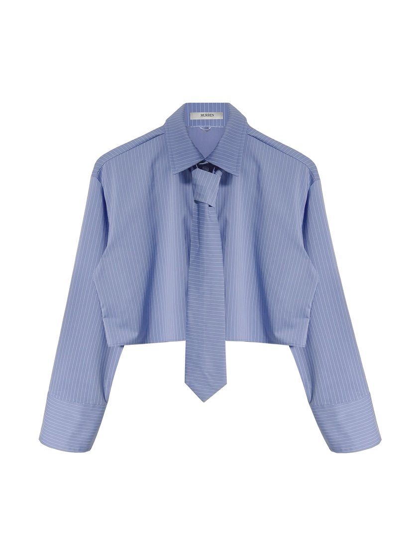 MURREN東大門代購女裝新品26春夏職業時尚襯衫蕾絲衫條紋MURREN襯衫/蕾絲衫