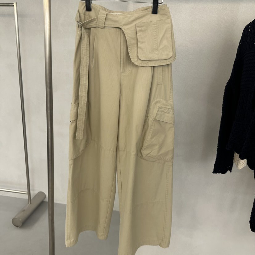 DOUBLE STANDARD/LE SMOKING/MAISONSTAFF東大門直郵女裝新款熱賣休閑褲系帶MAISONSTAFF休閑褲