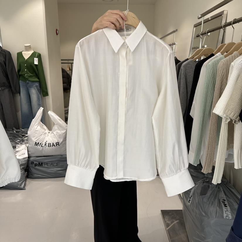 PLAMM韓國直郵女士新款推薦26春夏熱賣職業真品襯衫蕾絲衫PLAMM襯衫/蕾絲衫