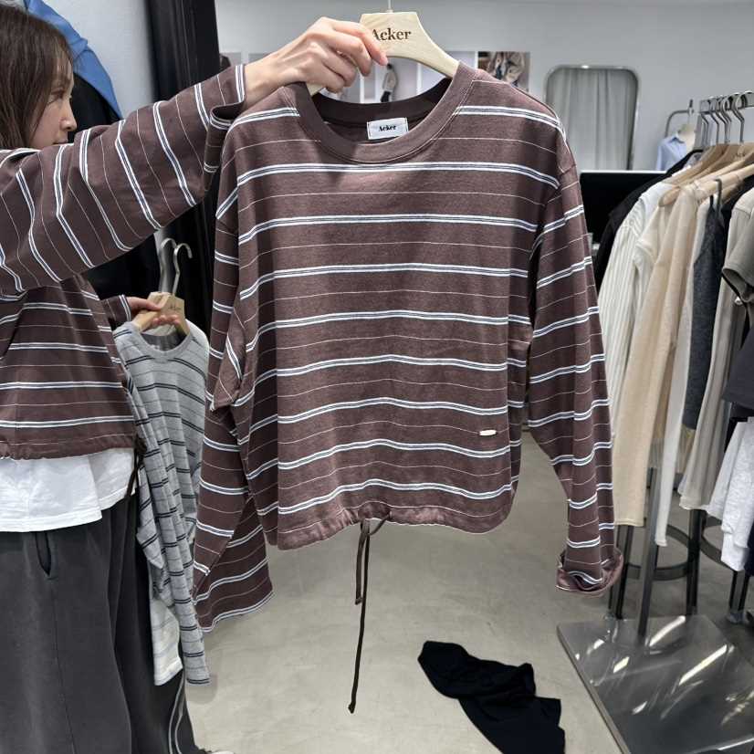 ACKER東大門實拍女士新款時尚人氣熱賣推薦26春夏長袖T恤ACKER長袖T恤
