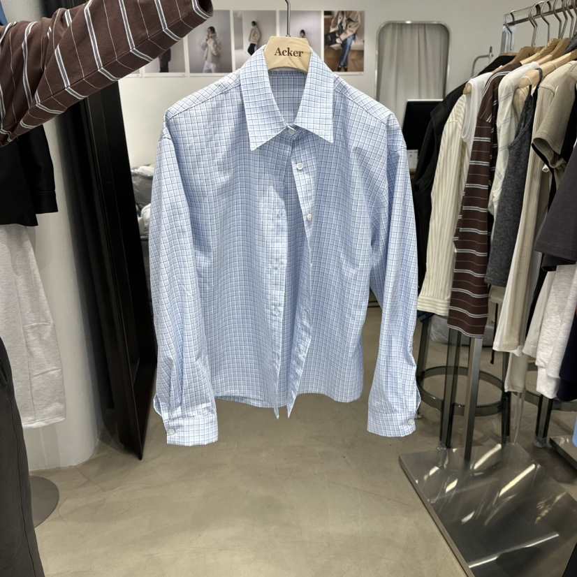 ACKER東大門實拍女士新款熱賣職業推薦真品襯衫蕾絲衫格紋ACKER襯衫/蕾絲衫