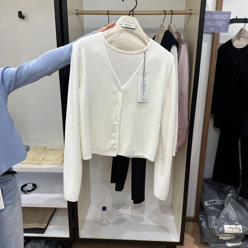 MUYBIEN韓國直郵女士新品職業推薦人氣真品熱賣針織衫開衫MUYBIEN針織衫