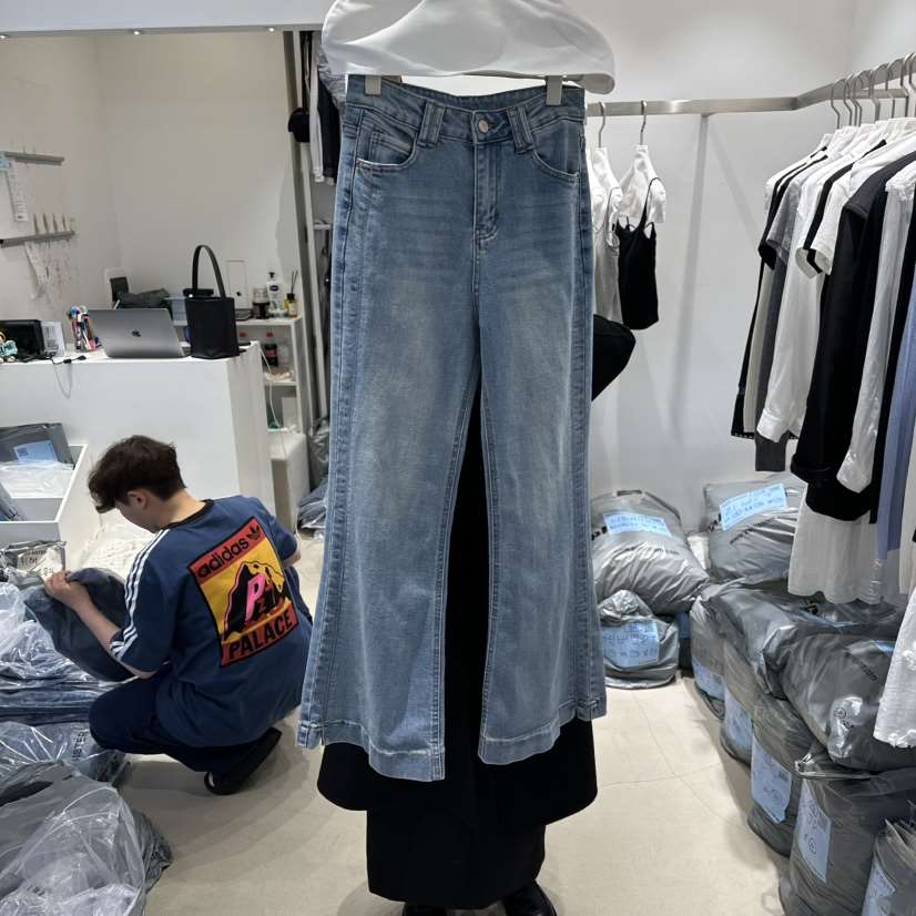 RICH SISTER東大門代購女裝新款推薦時尚牛仔褲直筒牛仔RICH SISTER牛仔褲