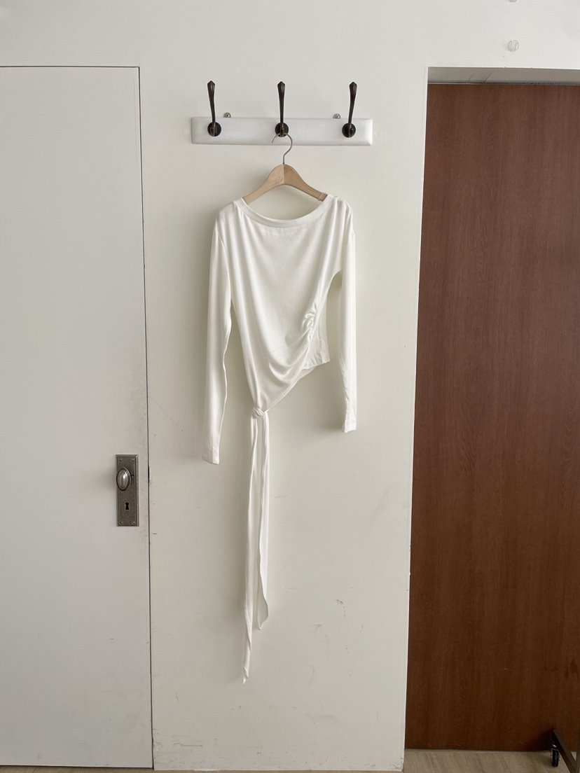 JOURNEY東大門代購女裝新品26春夏真品推薦人氣長袖T恤系帶JOURNEY長袖T恤