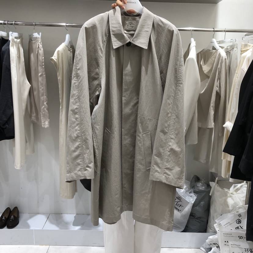 WOOD SAGE東大門代購女裝新品26春夏職業熱賣真品長款風衣WOOD SAGE長款風衣