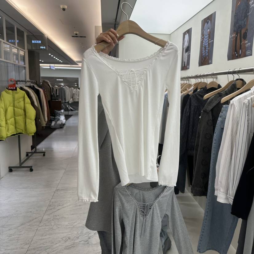 CHAV韓國直郵女裝新品26春夏真品職業推薦時尚熱賣長袖T恤CHAV長袖T恤