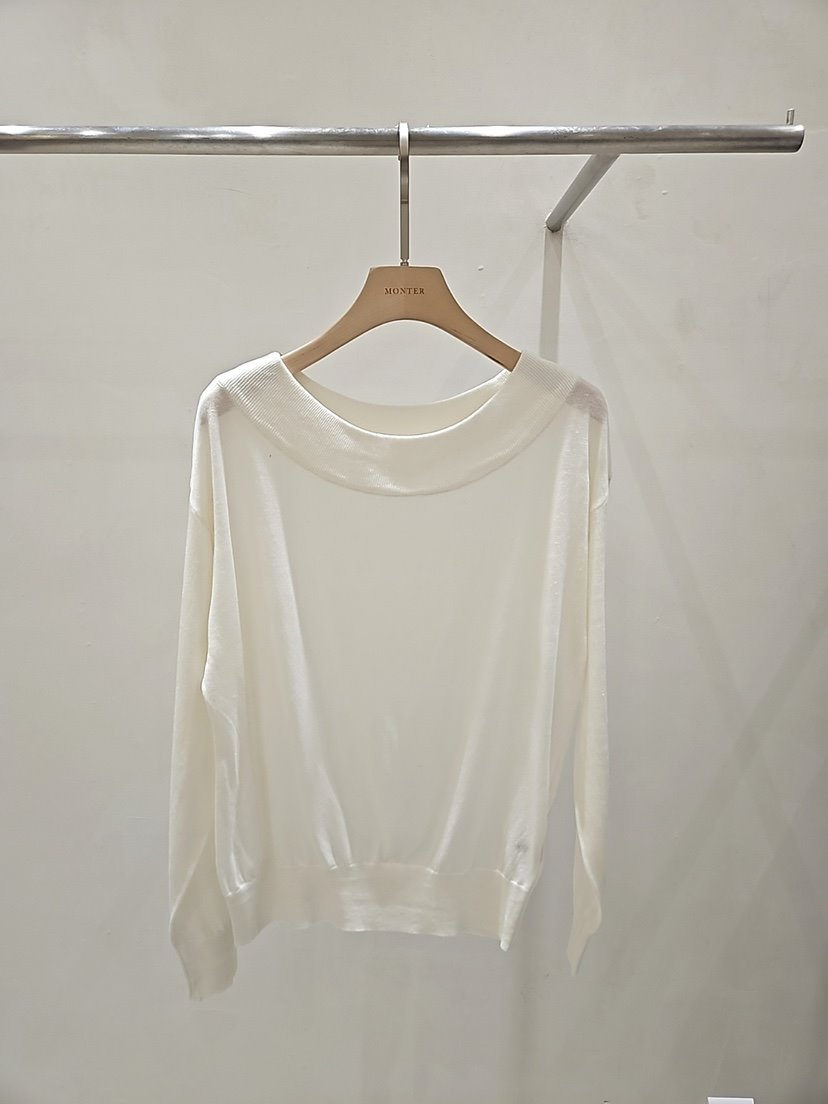 MONTER韓國直郵女裝新款休閑推薦真品熱賣針織衫露肩亞麻MONTER針織衫